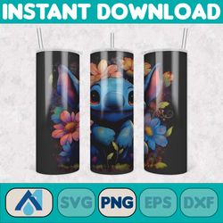 3d all styles cartoon 20oz skinny tumbler design, 3d floral movie tumbler, cartoon tumbler design png (60)