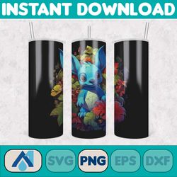 3d all styles cartoon 20oz skinny tumbler design, 3d floral movie tumbler, cartoon tumbler design png (61)