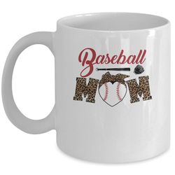 baseball mom leopard funny softball mom mother's day mug