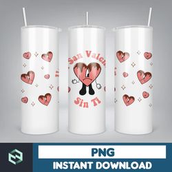 valentine bad bunny libbey cup png, benito is my valentine 20 oz beer glass can wrap, bad bunny sad heart kisses png bee