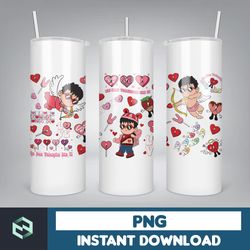 valentine bad bunny libbey cup png, benito is my valentine 20 oz beer glass can wrap, bad bunny sad heart kisses png bee