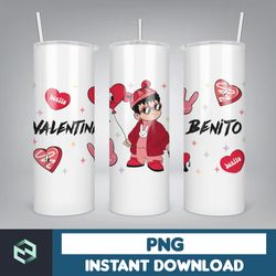 valentine bad bunny libbey cup png, benito is my valentine 20 oz beer glass can wrap, bad bunny sad heart kisses png bee