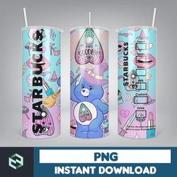 cartoon tumbler, starbucks tumbler 20oz skinny sublimation, cute digital design, png instant download (15)