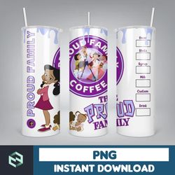 cartoon tumbler, starbucks tumbler 20oz skinny sublimation, cute digital design, png instant download (18)