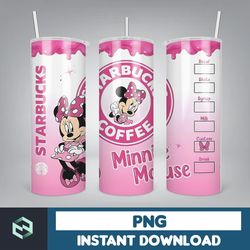 cartoon tumbler, starbucks tumbler 20oz skinny sublimation, cute digital design, png instant download (19)