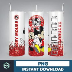 cartoon tumbler, starbucks tumbler 20oz skinny sublimation, cute digital design, png instant download (31)