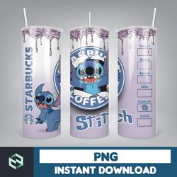 cartoon tumbler, starbucks tumbler 20oz skinny sublimation, cute digital design, png instant download (36)