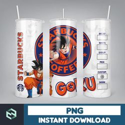 cartoon tumbler, starbucks tumbler 20oz skinny sublimation, cute digital design, png instant download (40)