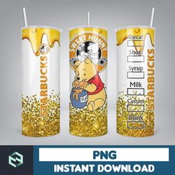 cartoon tumbler, starbucks tumbler 20oz skinny sublimation, cute digital design, png instant download (48)