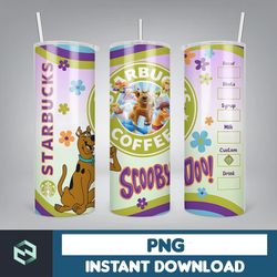 cartoon tumbler, starbucks tumbler 20oz skinny sublimation, cute digital design, png instant download (53)