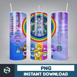 cartoon tumbler, starbucks tumbler 20oz skinny sublimation, cute digital design, png instant download (6)