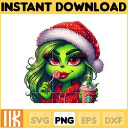 red bougie grinch file png, cheetah grinch png, mama grinch, christmas grinch, cute girl grinch png, boujee grinch mean