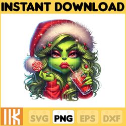 red bougie grinch file png, cheetah grinch png, mama grinch, christmas grinch, cute girl grinch png, boujee grinch mean