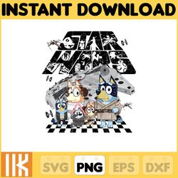 bluey star wars png, bluey chacracter png, instant download