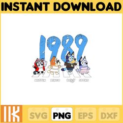 bluey x taylor 1989 png, bluey chacracter png, instant download