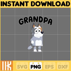 grandpa life bluey png, bluey chacracter png, instant download