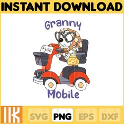 granny gladys mobile png, bluey chacracter png, instant download