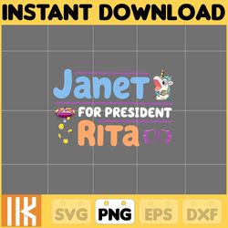 janet for president rita png, bluey chacracter png, instant download