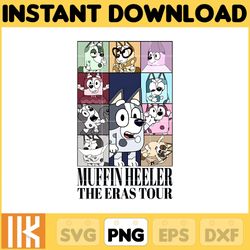 muffin heeler the eras tour png, bluey chacracter png, instant download