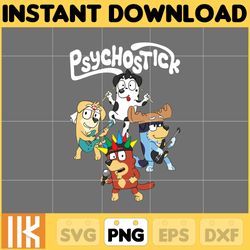 psychostick bluey png, bluey chacracter png, instant download