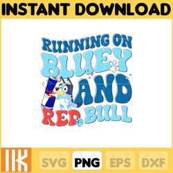 running on bluey and red bull png, bluey chacracter png, instant download