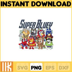 super bluey png, bluey chacracter png, instant download
