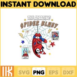 the amazing spider bluey png, bluey chacracter png, instant download