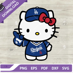 hello kitty baseball la dodgers svg, hello kitty baseball team svg, la dodgers ,nfl svg, football svg - larendarollins