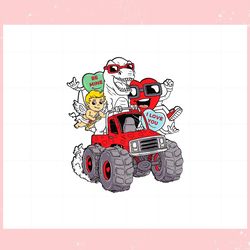 valentines day t rex riding monster truck funny toddler svg,valentine svg,valentine day ,valentine,happy valentine, cupi
