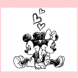 vintage mickey and minnie love valentines svg,valentine svg,valentine day ,valentine,happy valentine, cupid svg