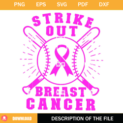 strike out breast cancer svg, cancer awareness baseball svg,nfl svg, nfl foodball