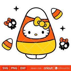 hello kitty candy corn svg, sanrio friends svg, halloween svg, kawaii svg, cricu-sunflowerdigital