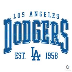 retro la dodgers est 1958 svg baseball sport file design,nfl svg,nfl football,super bowl, super bowl svg,super bowl 2024