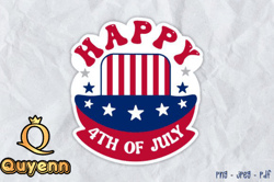 happy 4th of july printable sticker png design 38