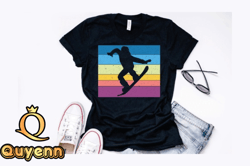 retro vintage snowboarding design design 278