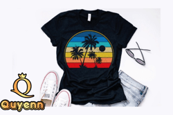 vintage retro palm tree beach design design 285