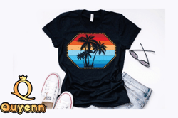 palm trees retro style vintage design design 288