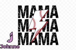 baseball mama stacked png design206