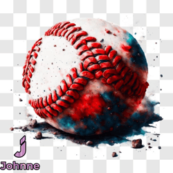 baseball with patriotic design png design 06