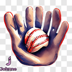 baseball glove with baseball inside png design 17