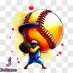 baseball player throwing enormous ball png design 26