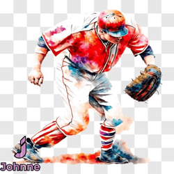 baseball player on field ready to catch ball png design 33