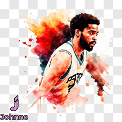 watercolor basketball player png design 66