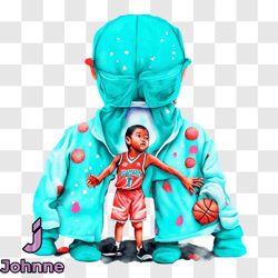 imaginary basketball game cartoon png design 114