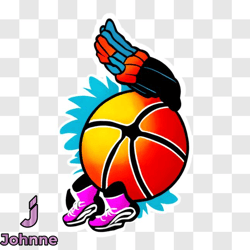 colorful basketball advertisement png design 116