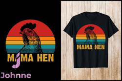 mama hen retro vintage t shirt design 140