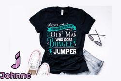 old man bungee jumping t shirt design design 203