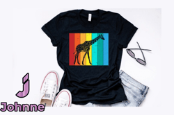 vintage giraffe retro t shirt design design 217