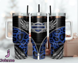 Harley 40 oz Tumbler, Harley Tumbler Wrap, Harley Davidson Logo, Design 63