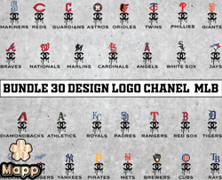 bundle 30 design logo chanel mlb, mlb logo, mlb logo team, mlb png, mlb tumbler, mlb design 05